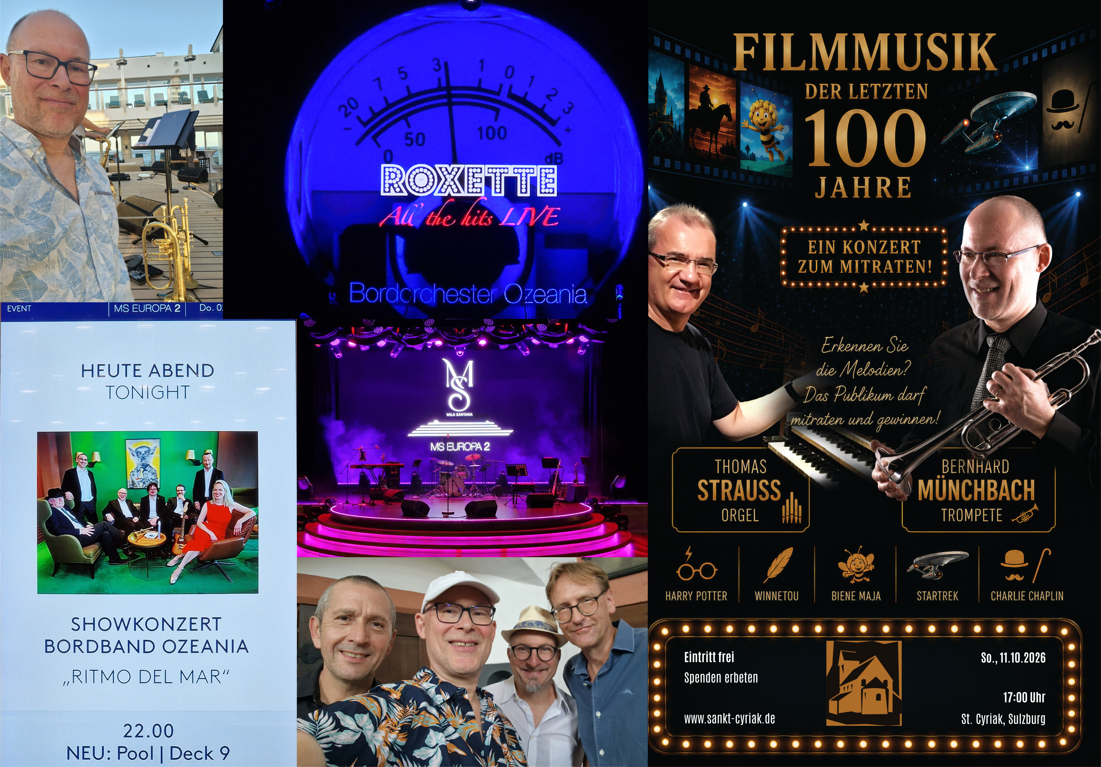 Bordband OZEANIA, Trompete-Orgel mit Filmmusik, THE JAMULUS CONNECTION - einige 2026er Highlights